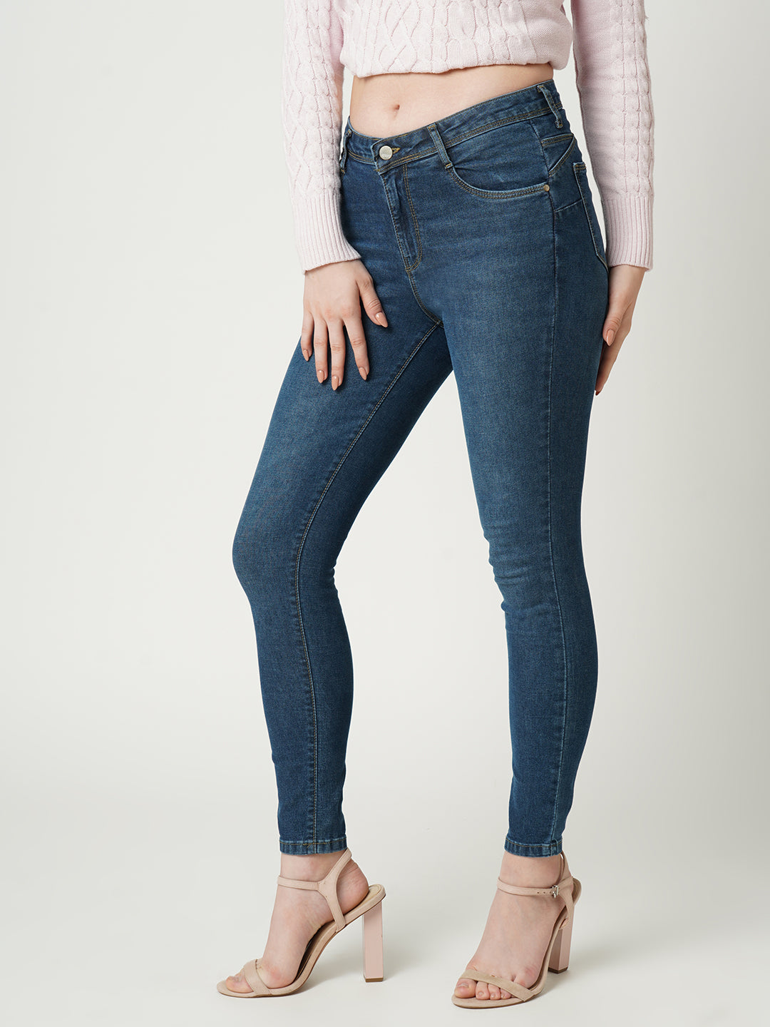 Women Mid-Rise Push Up Super Skinny Jeans