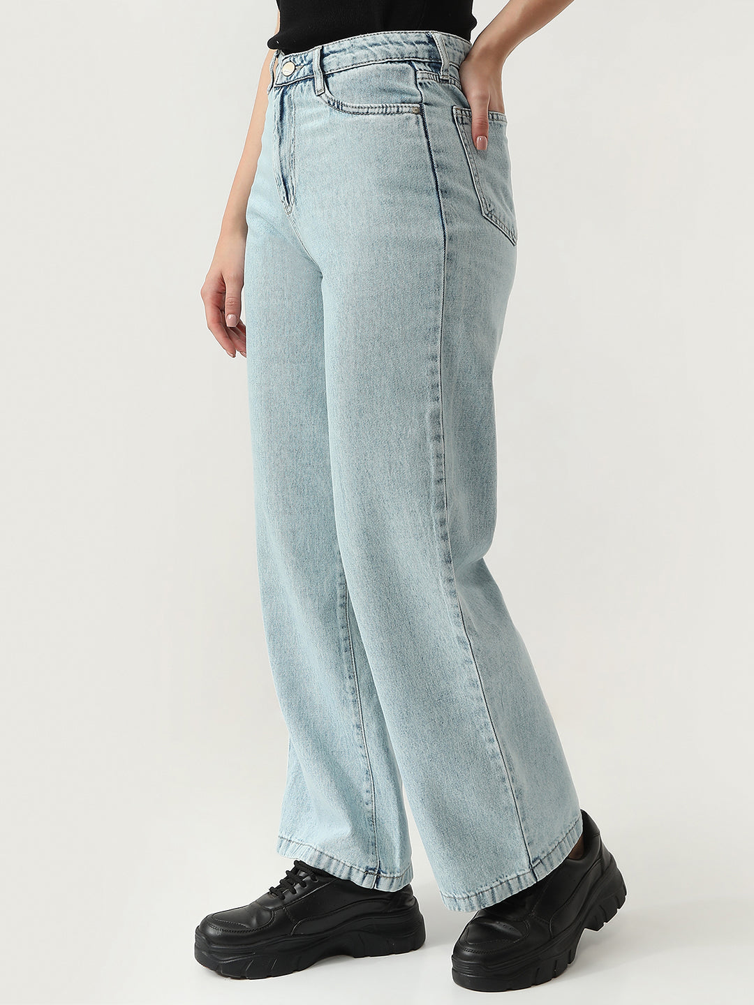 Women High-Rise Wide Leg Jeans