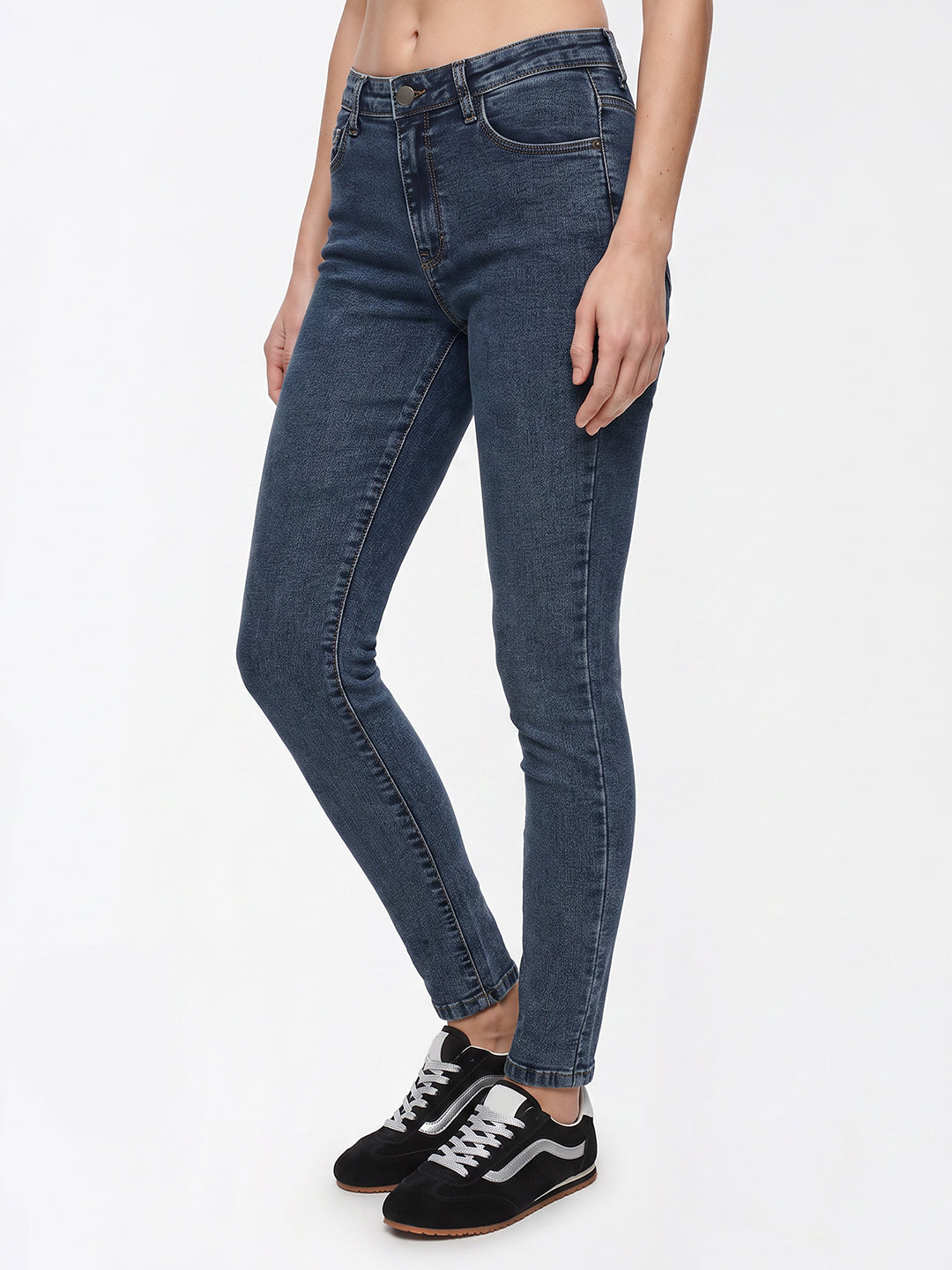 Women Blue High-Rise Skinny Jeans