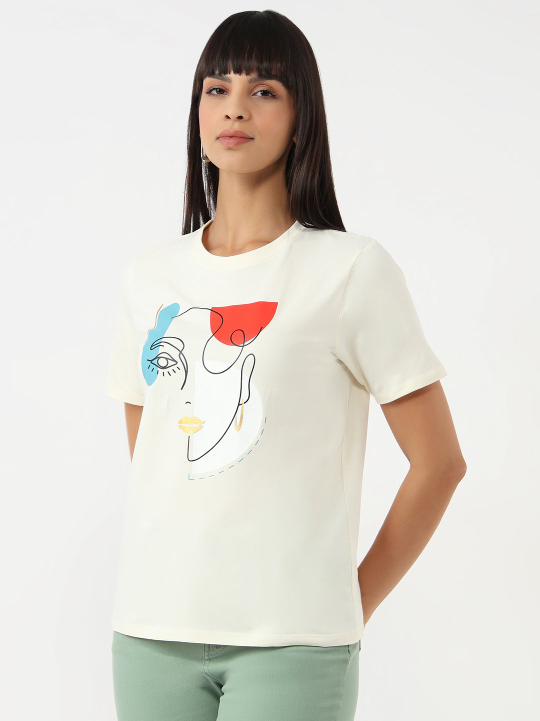 Women Ivory Slim T-Shirt