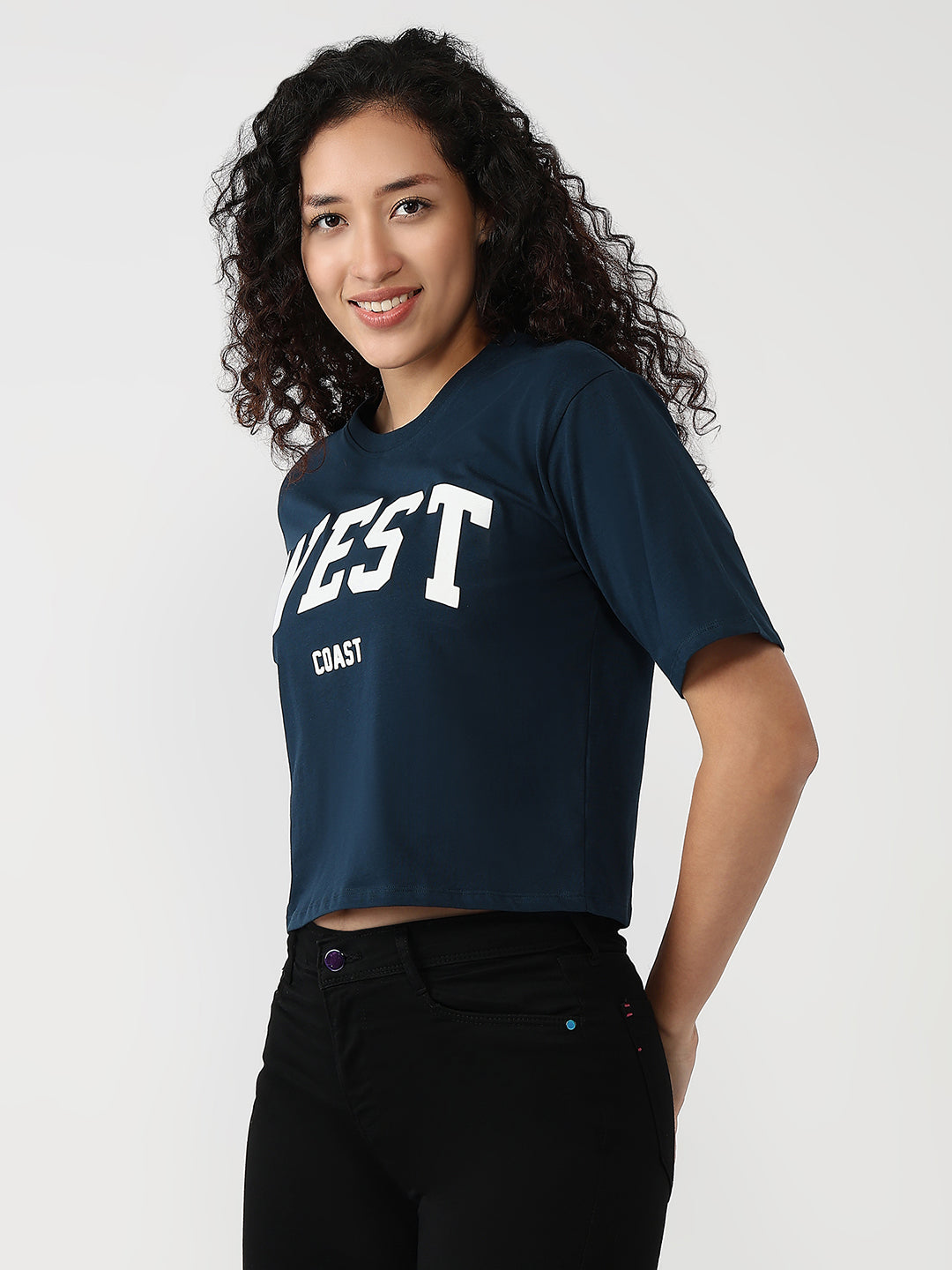 Women Airforce Slim Graphic Crop T-Shirt