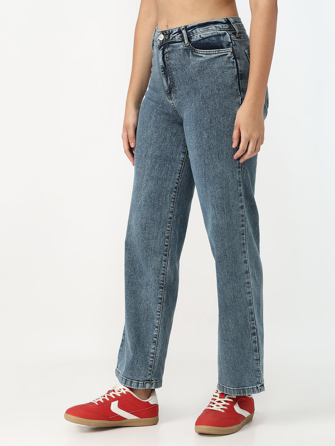 Blue High-Rise Baggy Jeans