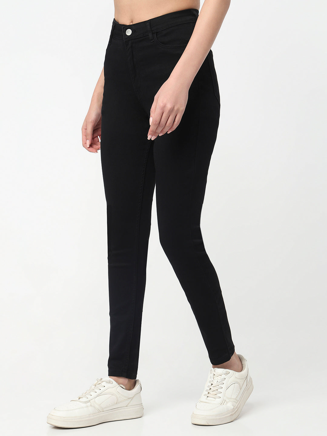 Women Black Sky High Skinny Jeans