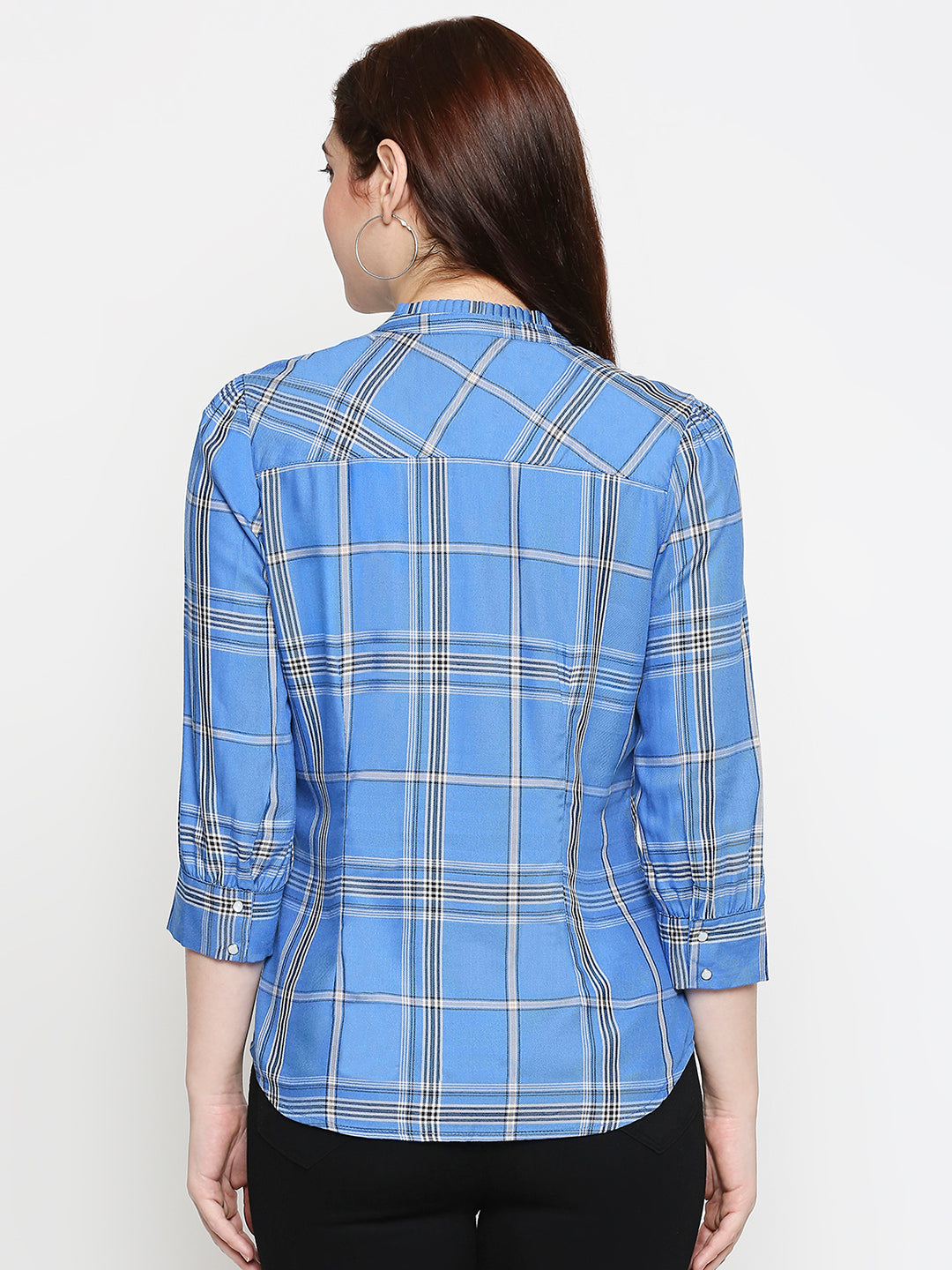Women Blue Slim Top
