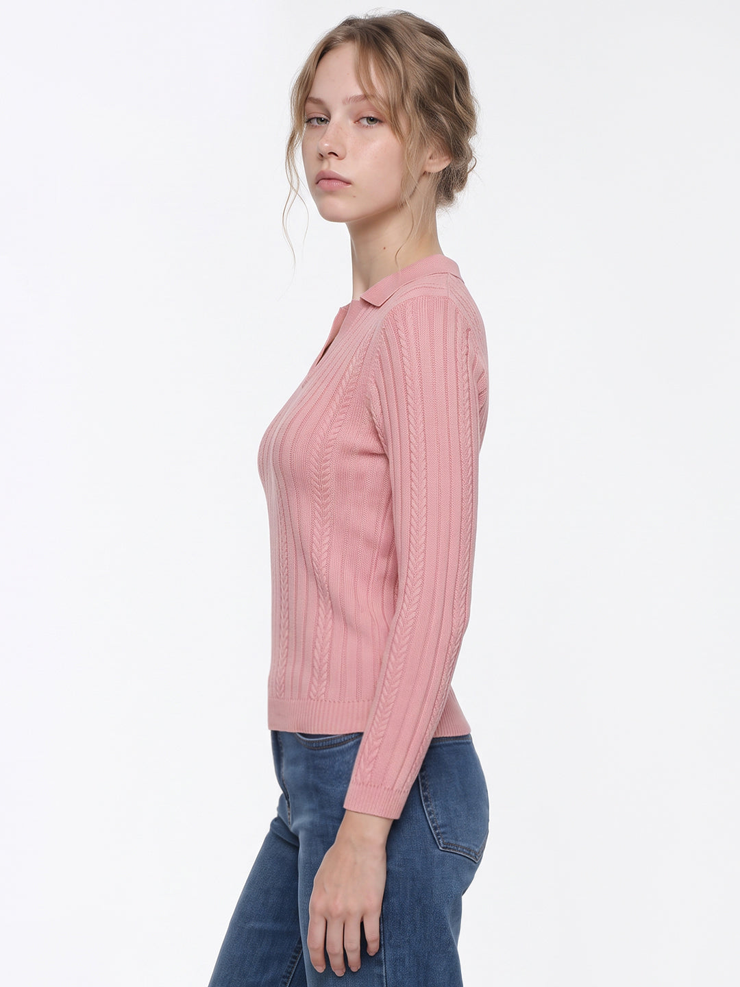 Peach/Pink Flat Knit