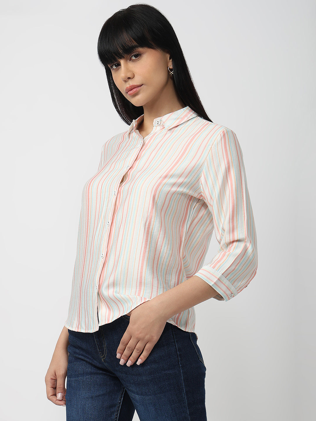Women Multi Slim Fit Shirt