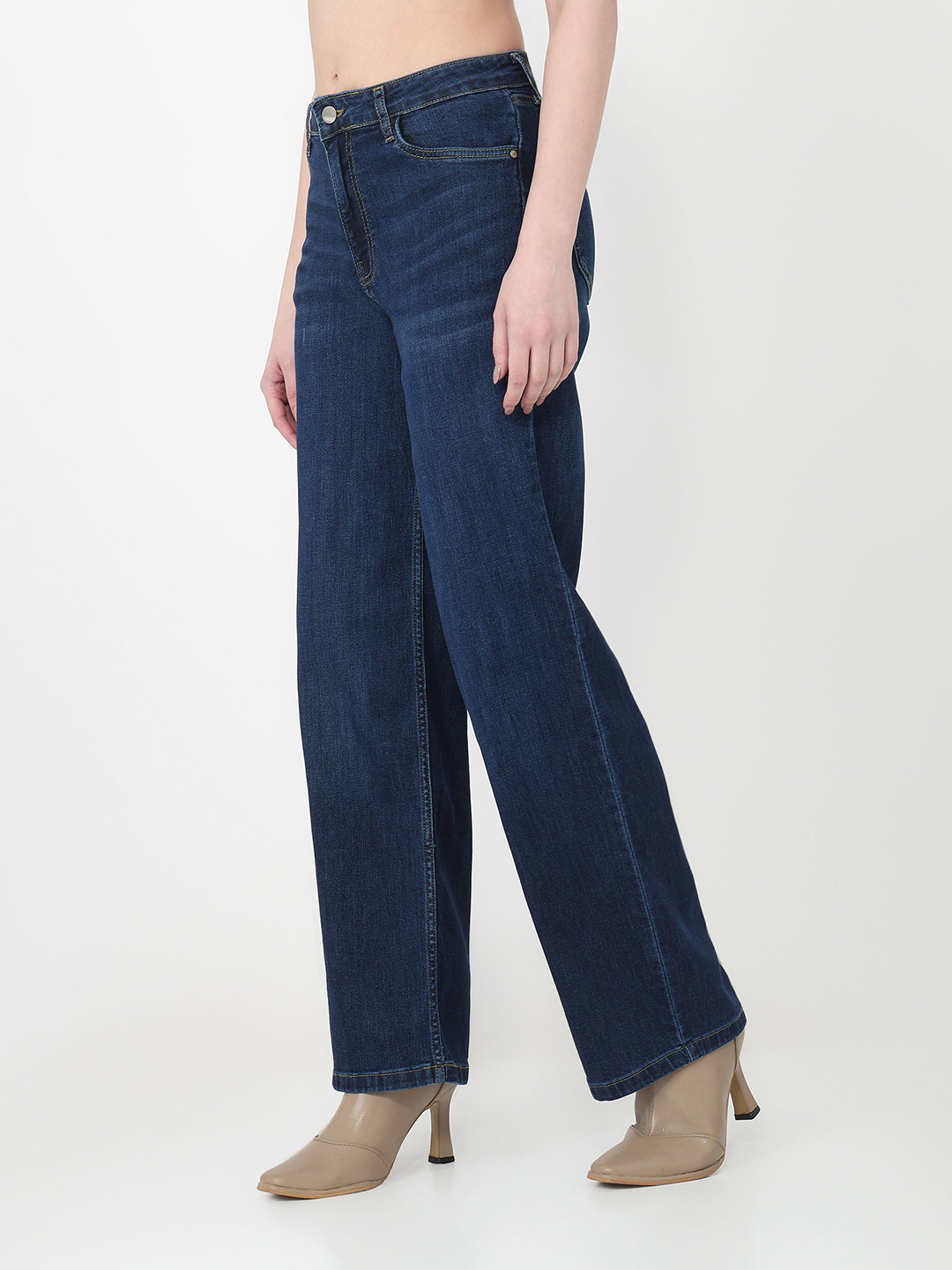 Dark Blue High-Rise Baggy Jeans