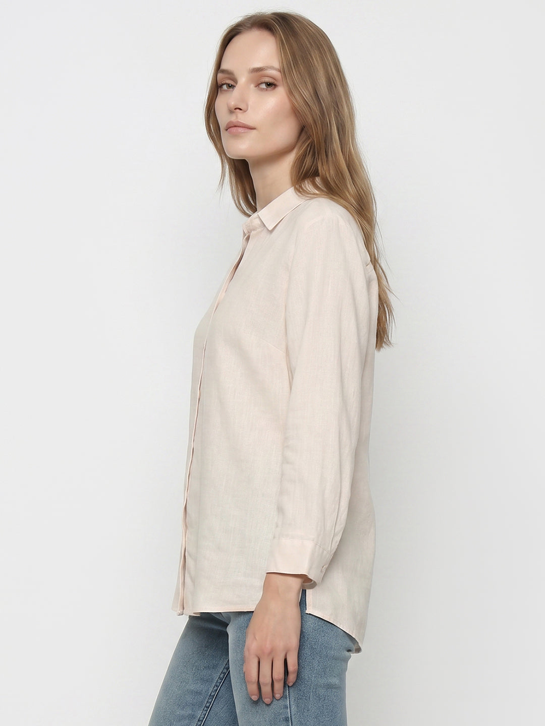 Women Peach Pink Shirt