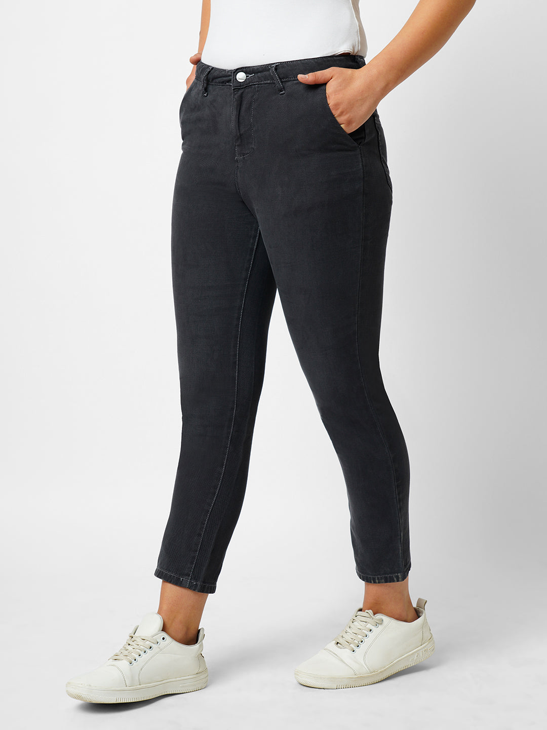 Women High-Rise Skinny Fit Trousers