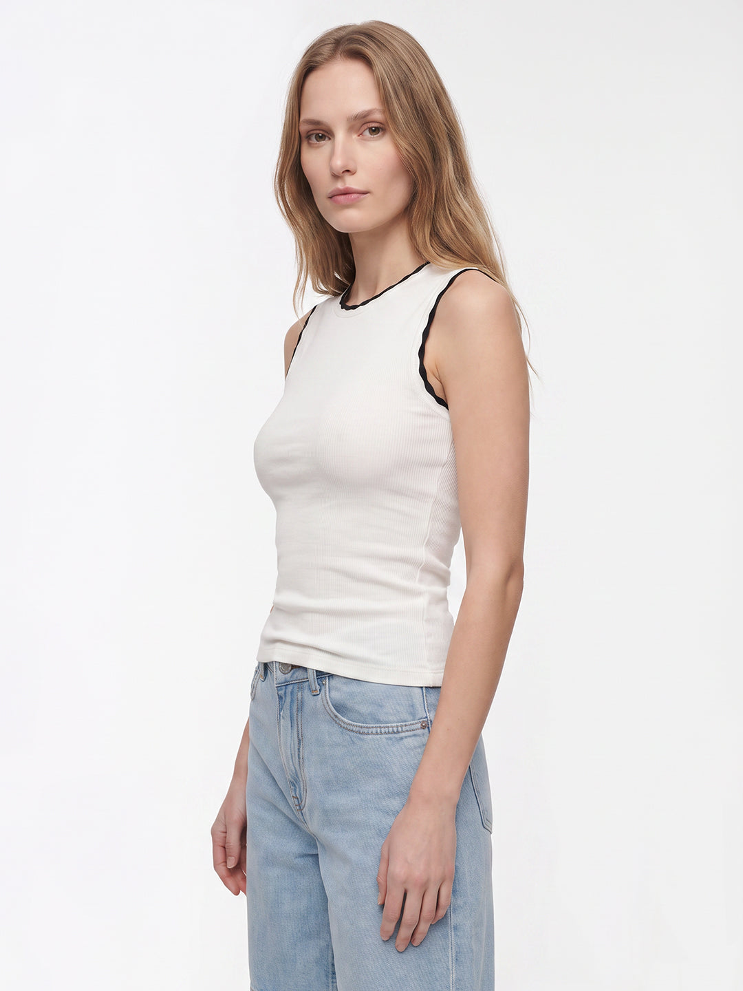 Women White Tank Top