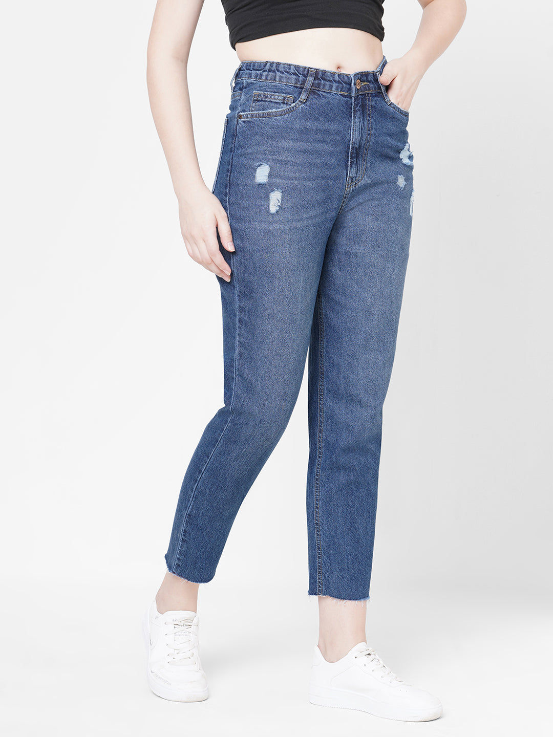 Women High-Rise Mom Fit Jeans