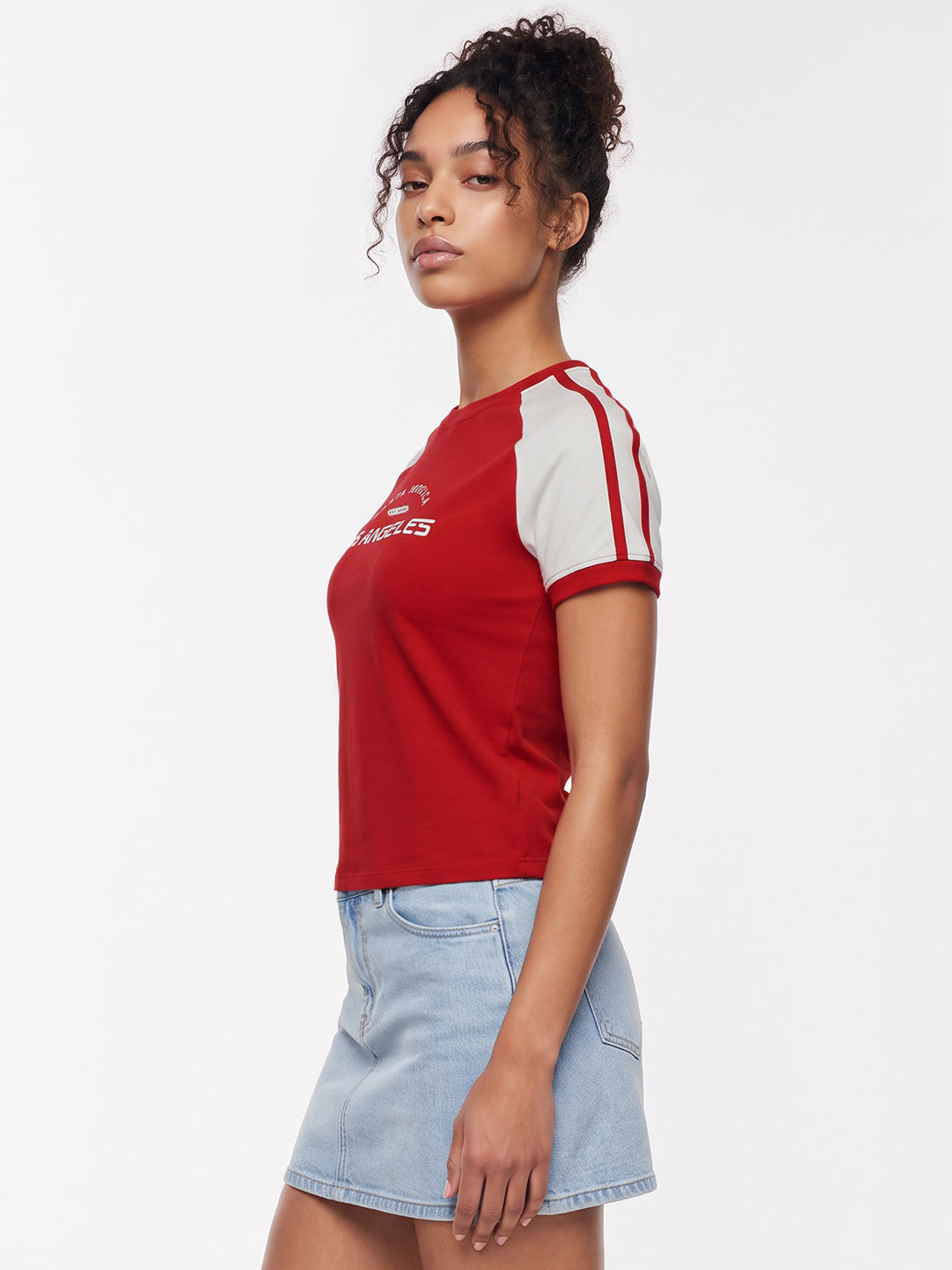 Red/Off White Graphic Neo Tees