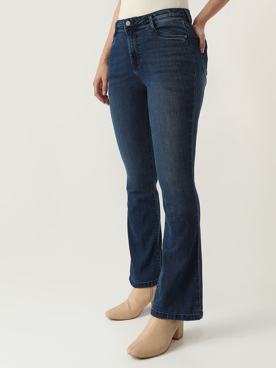 Women High-Rise Flared Jeans
