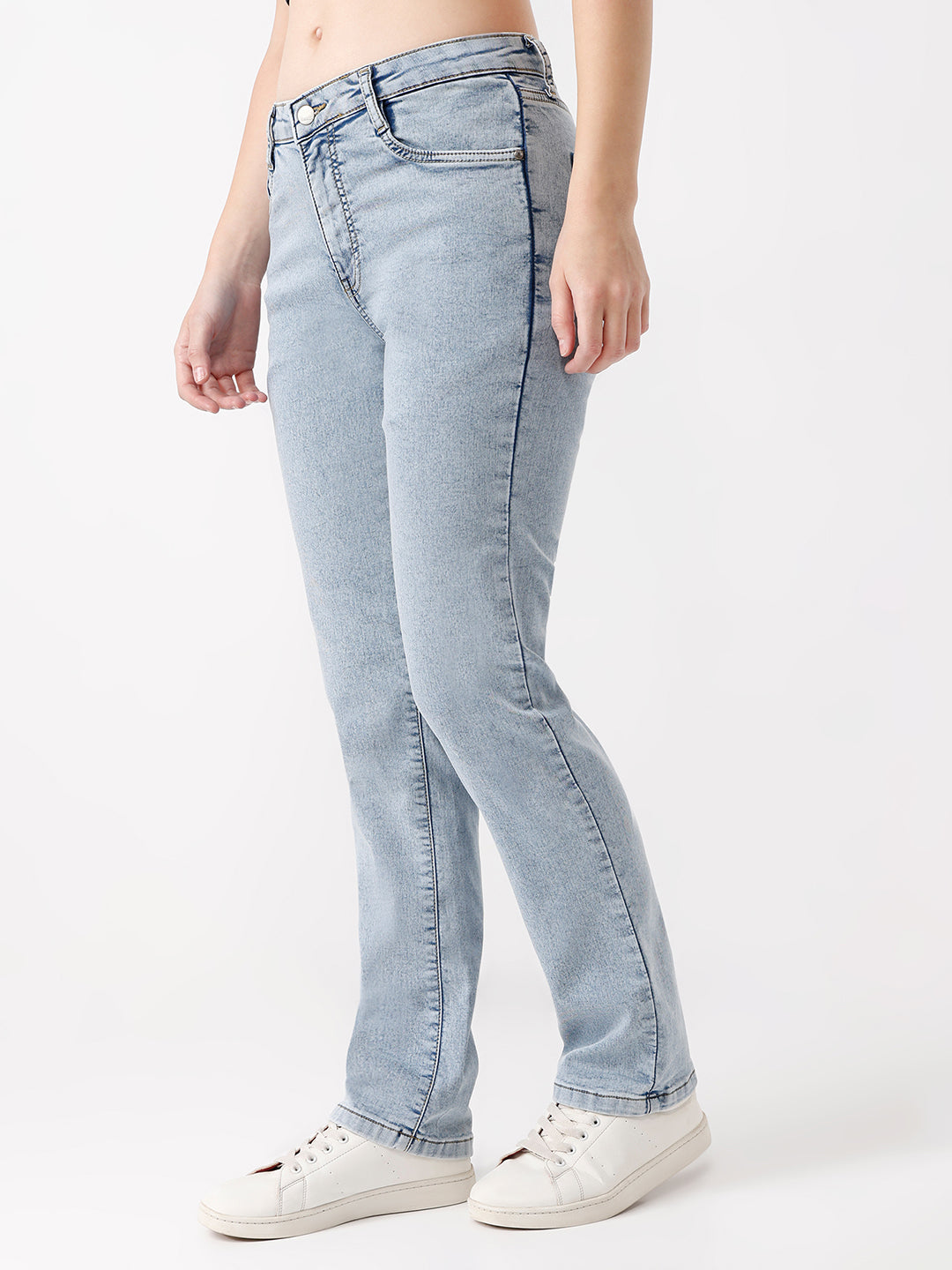 Women High-Rise Slim Straight Fit Jeans