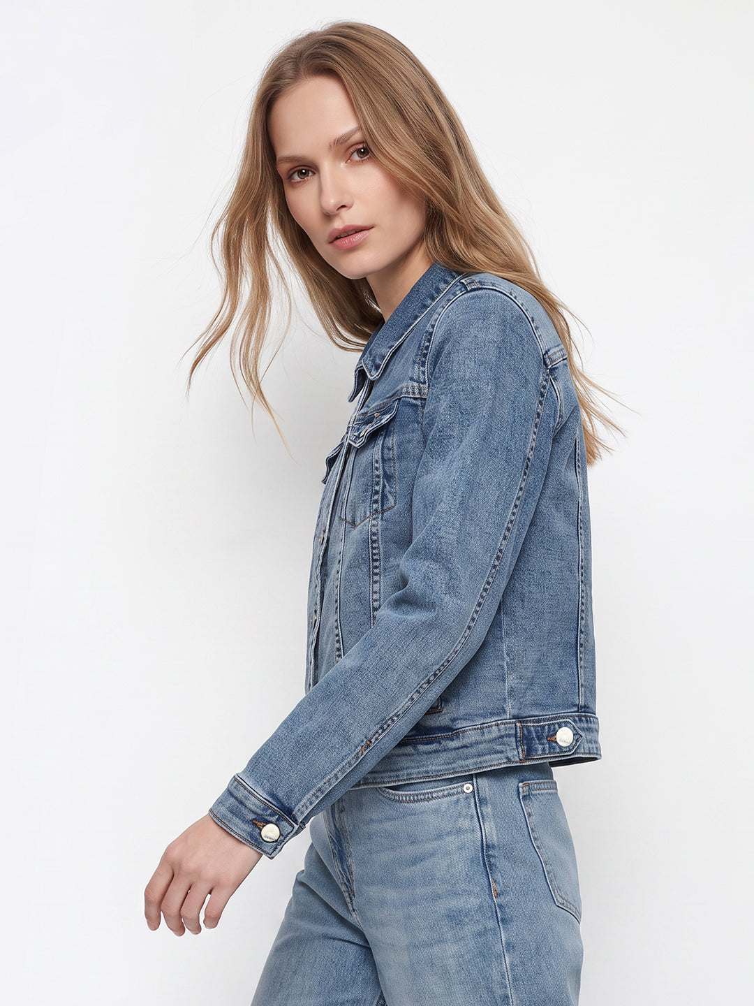Women Blue Denim Jacket