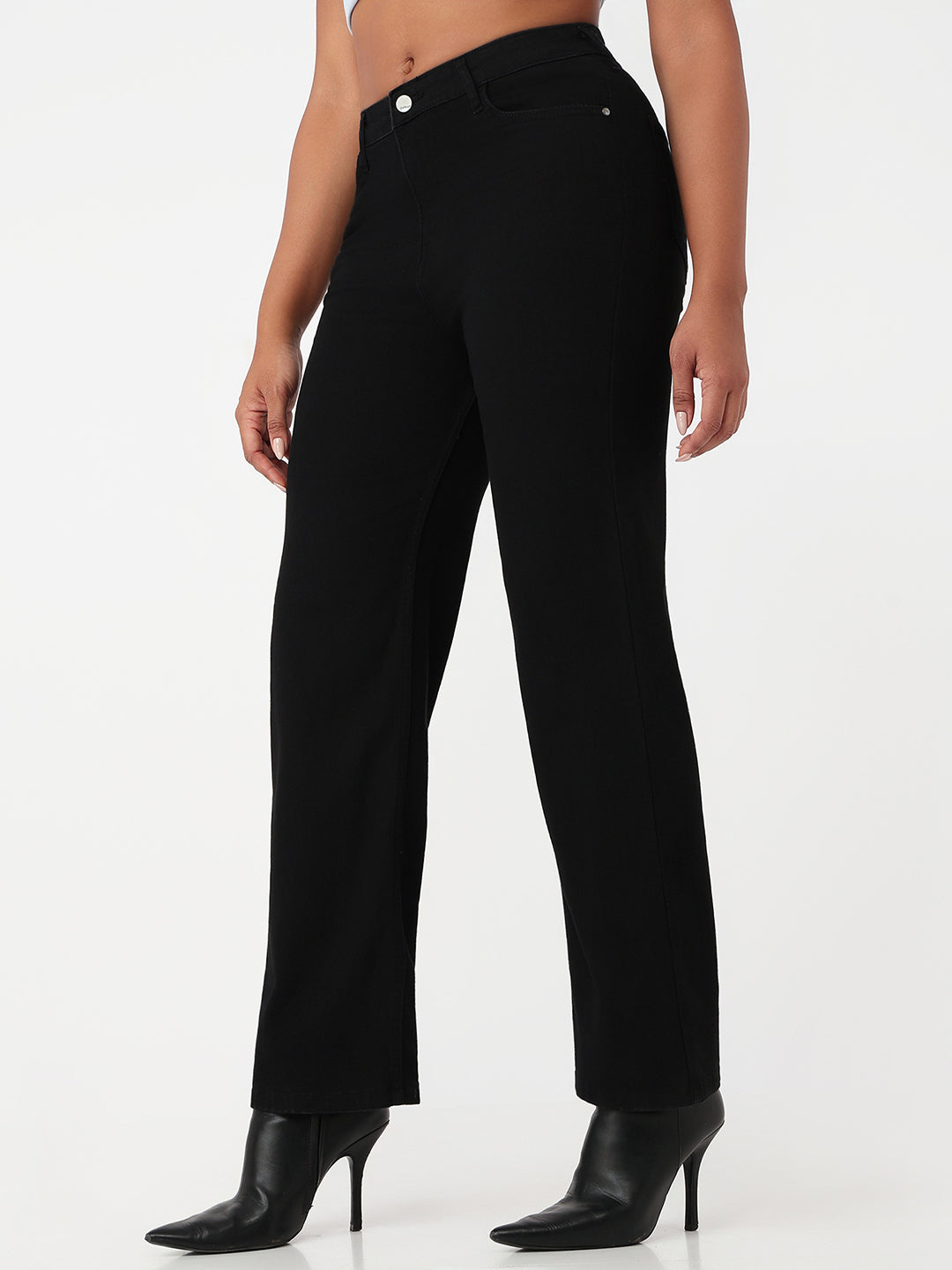 Black High-Rise Baggy Jeans