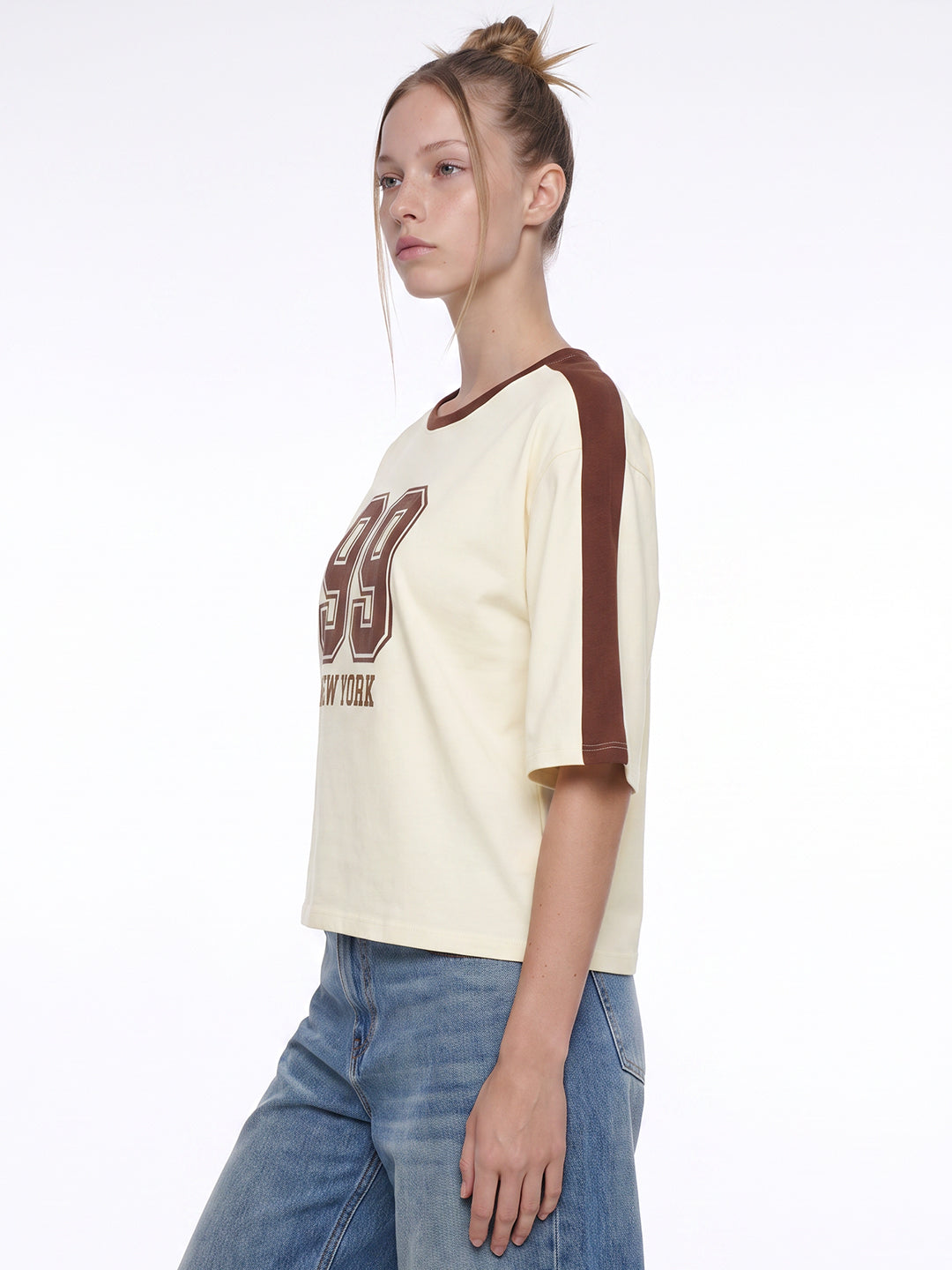 Ivory Graphic Crop Tees