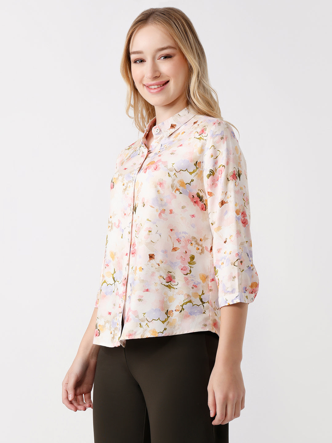 Women Flower Print Shirt