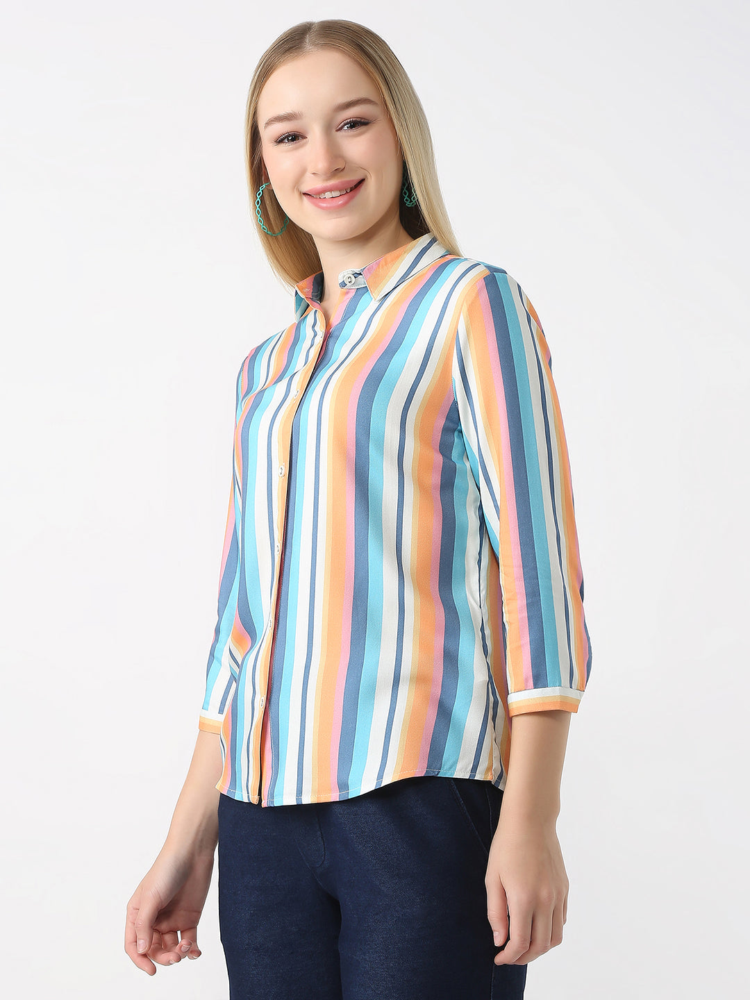 Women Multi Stripe Shirt