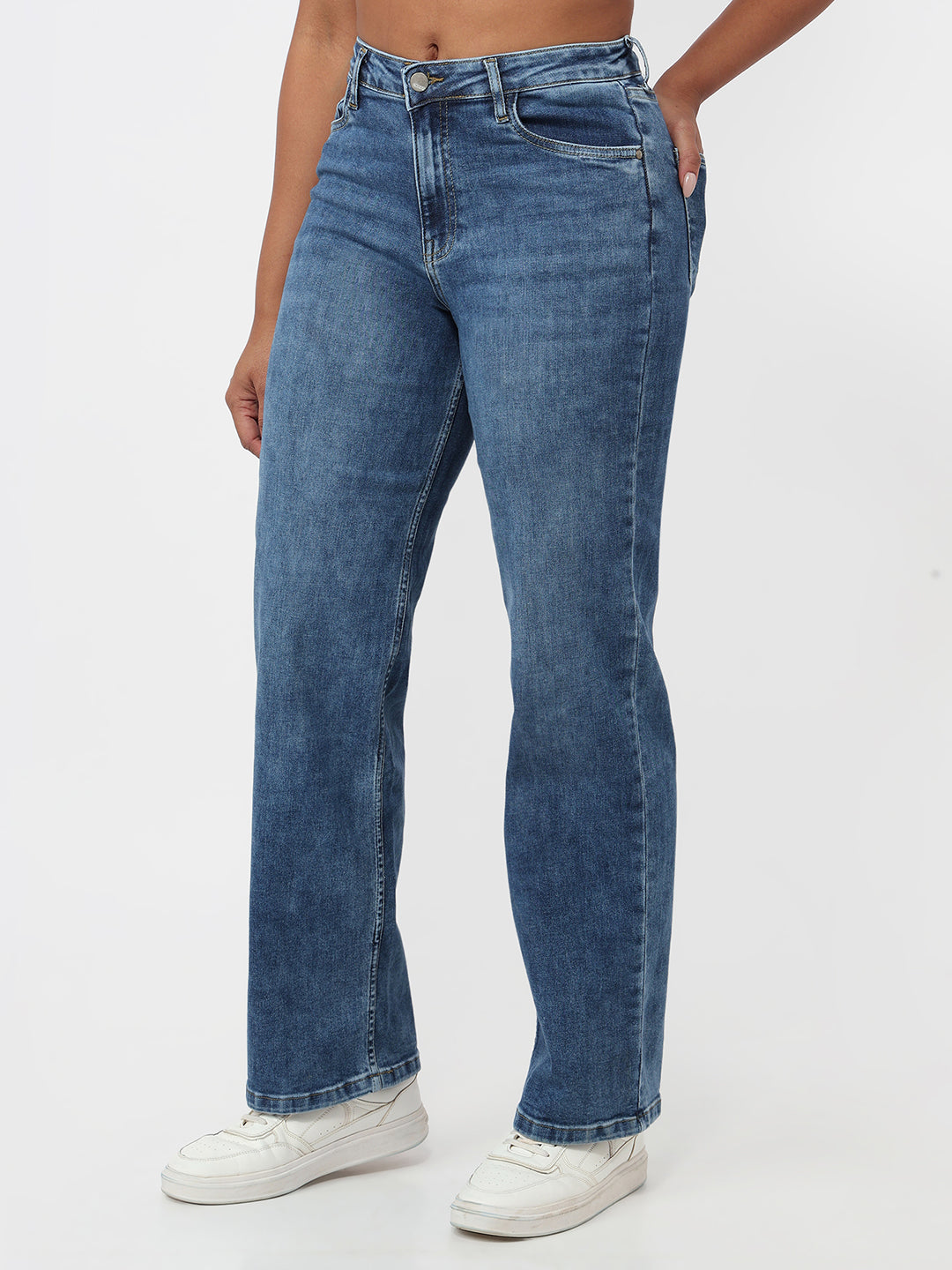 Blue High-Rise Baggy Jeans