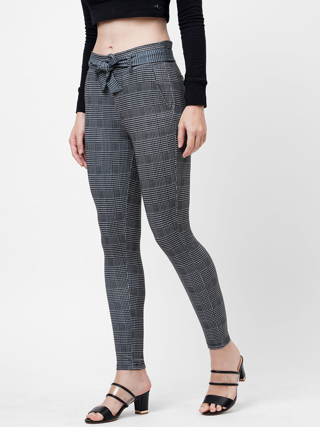 Women High-Rise Comfort Paper Bag Pants