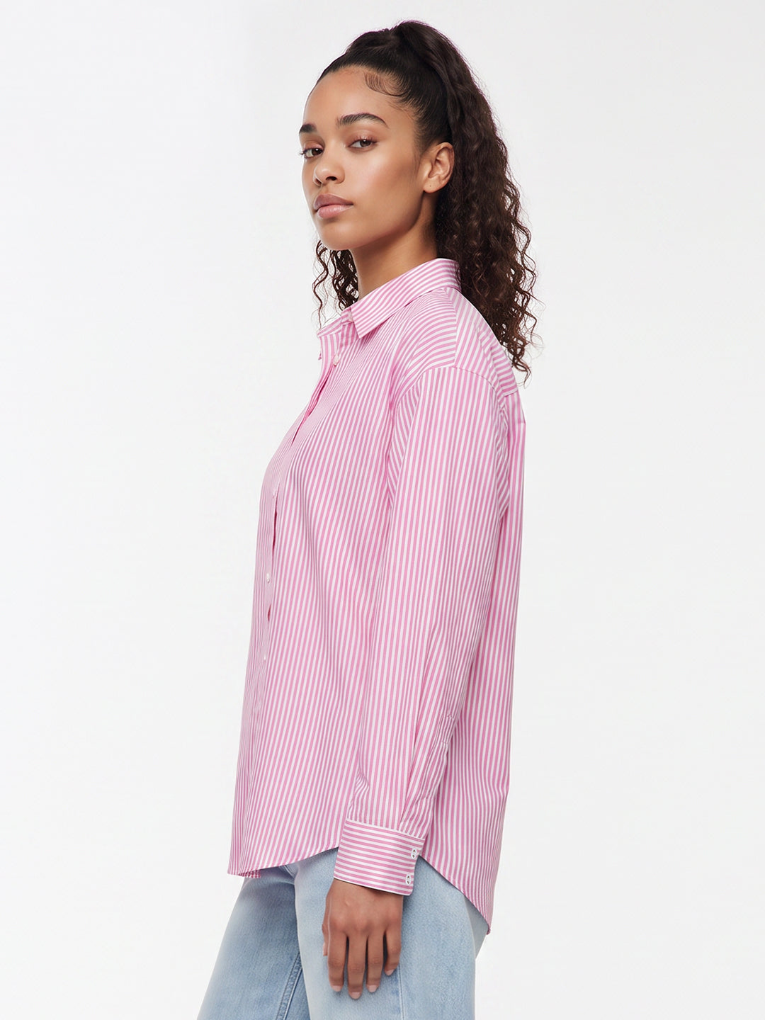Pink/White Oversized Shirt