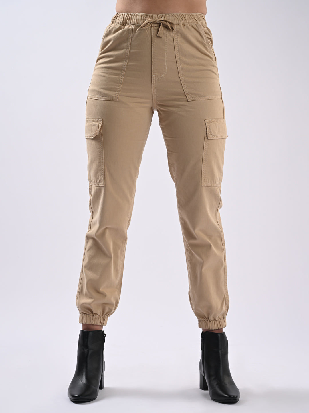 Women High-Rise Cargo Joggers