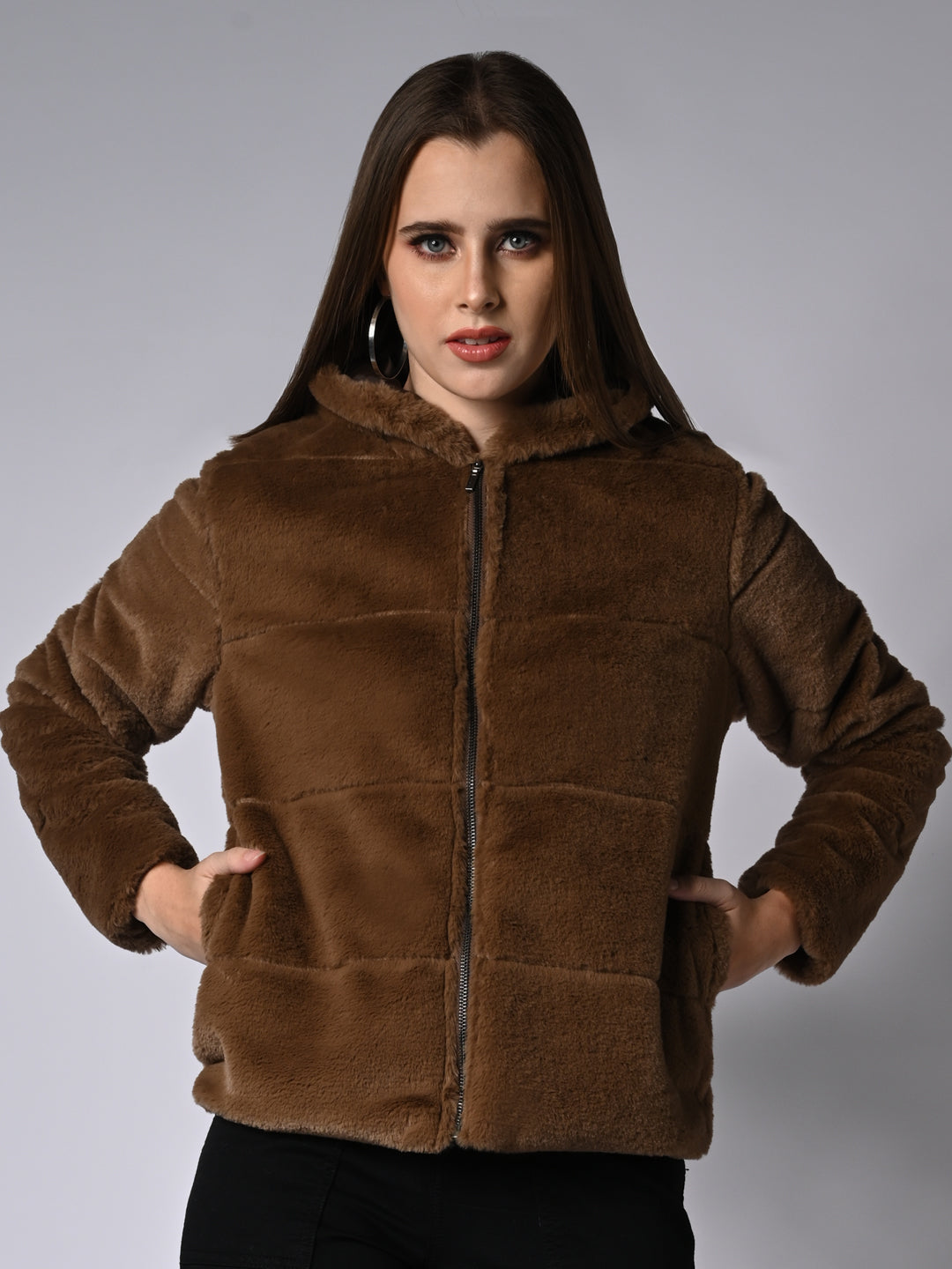 Women Solid Winter Jacket