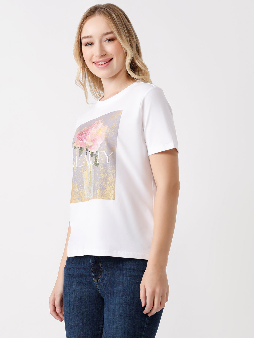 Women Slim Fit Boxy T-Shirt