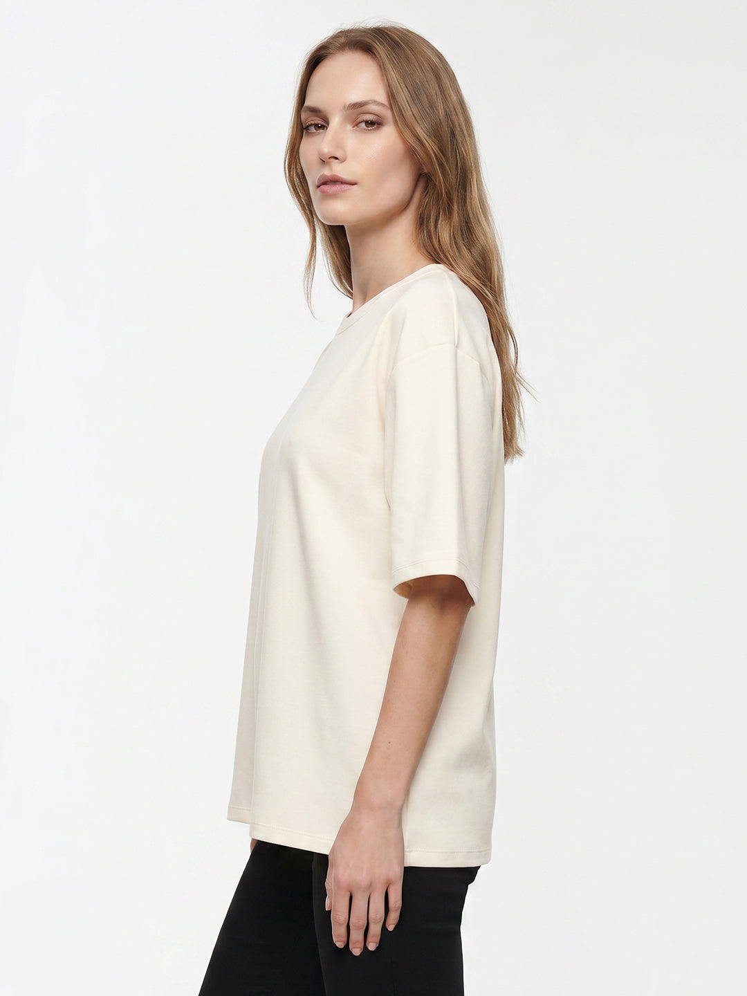 Women Ivory Oversized T-Shirt