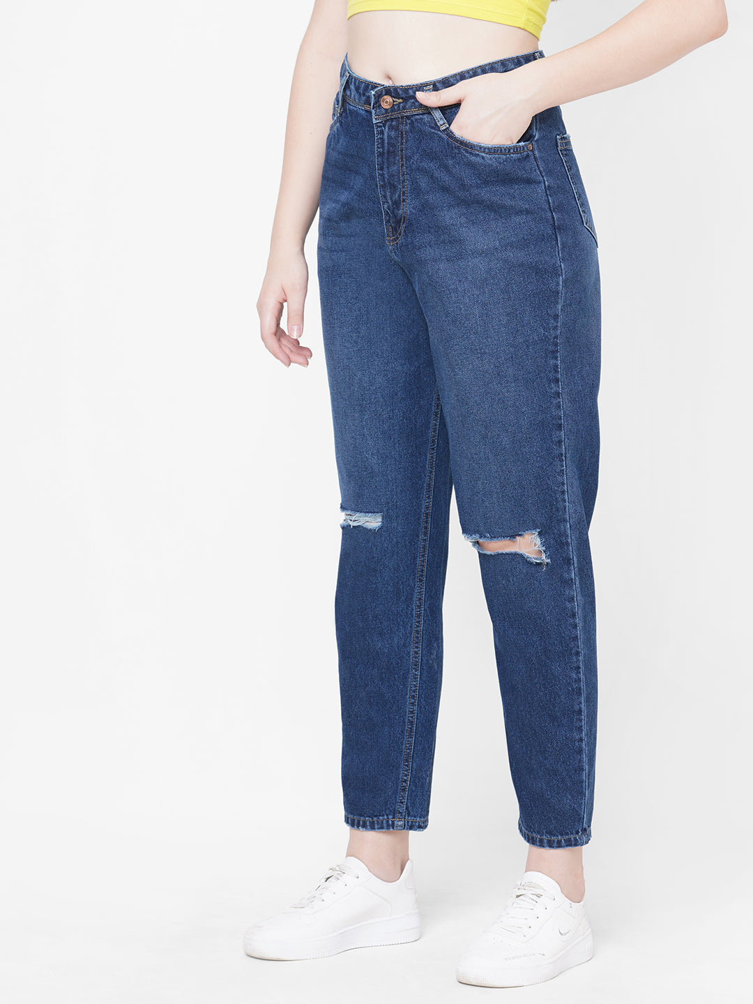 Women High-Rise Mom Fit Jeans