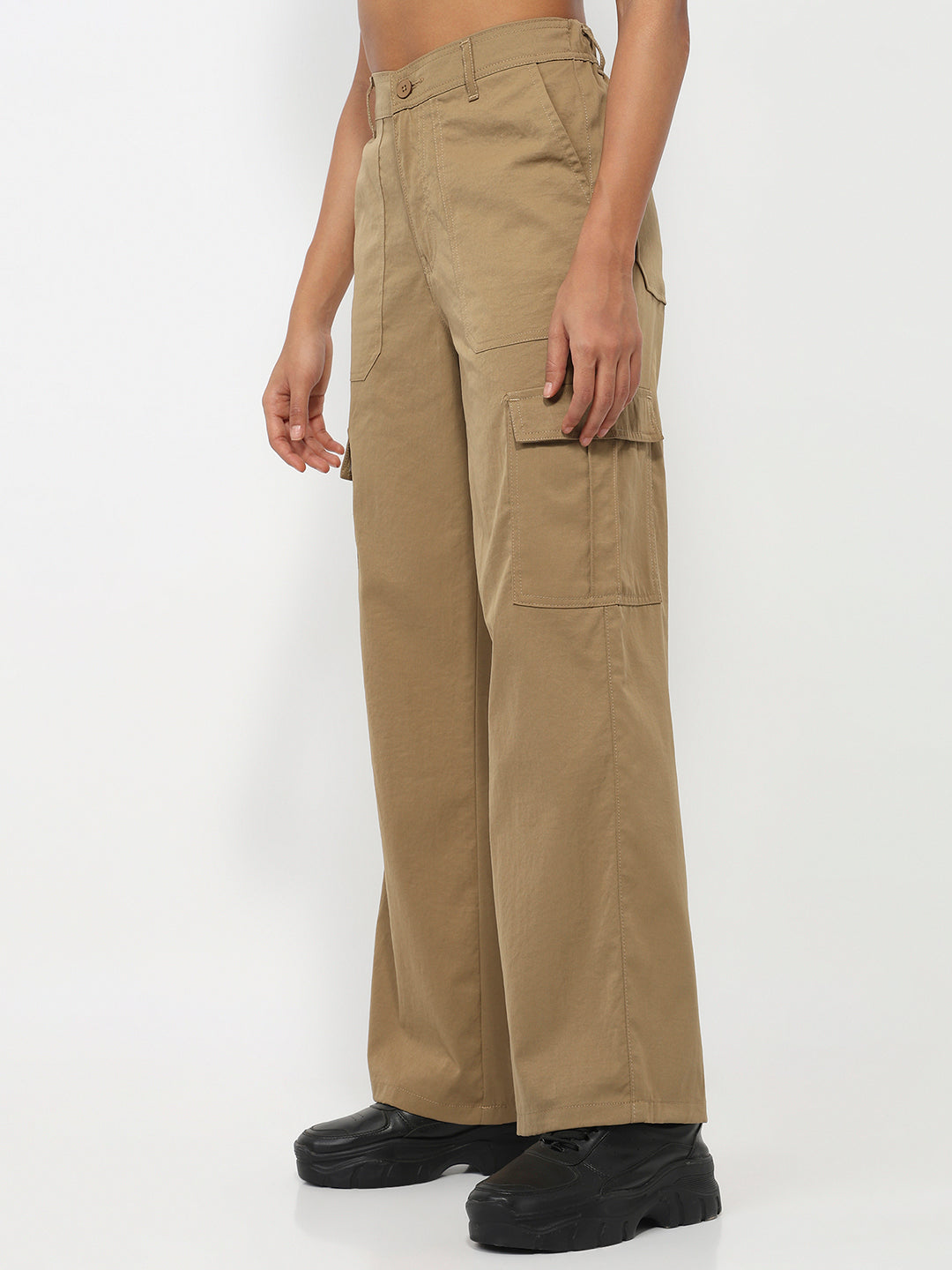 Women Sand Mid-Rise Cargo