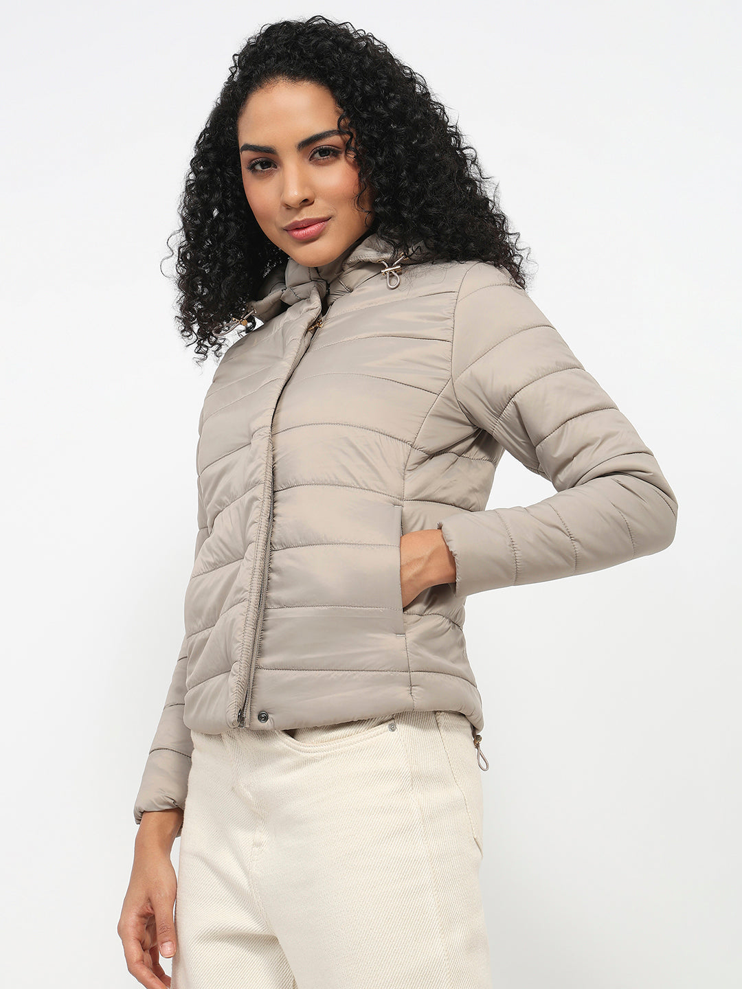 Women Champagne Winter Jacket