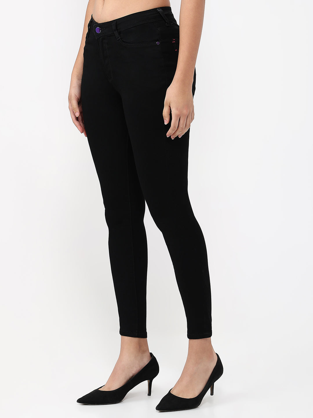 Women Black High-Rise Skinny Jeans