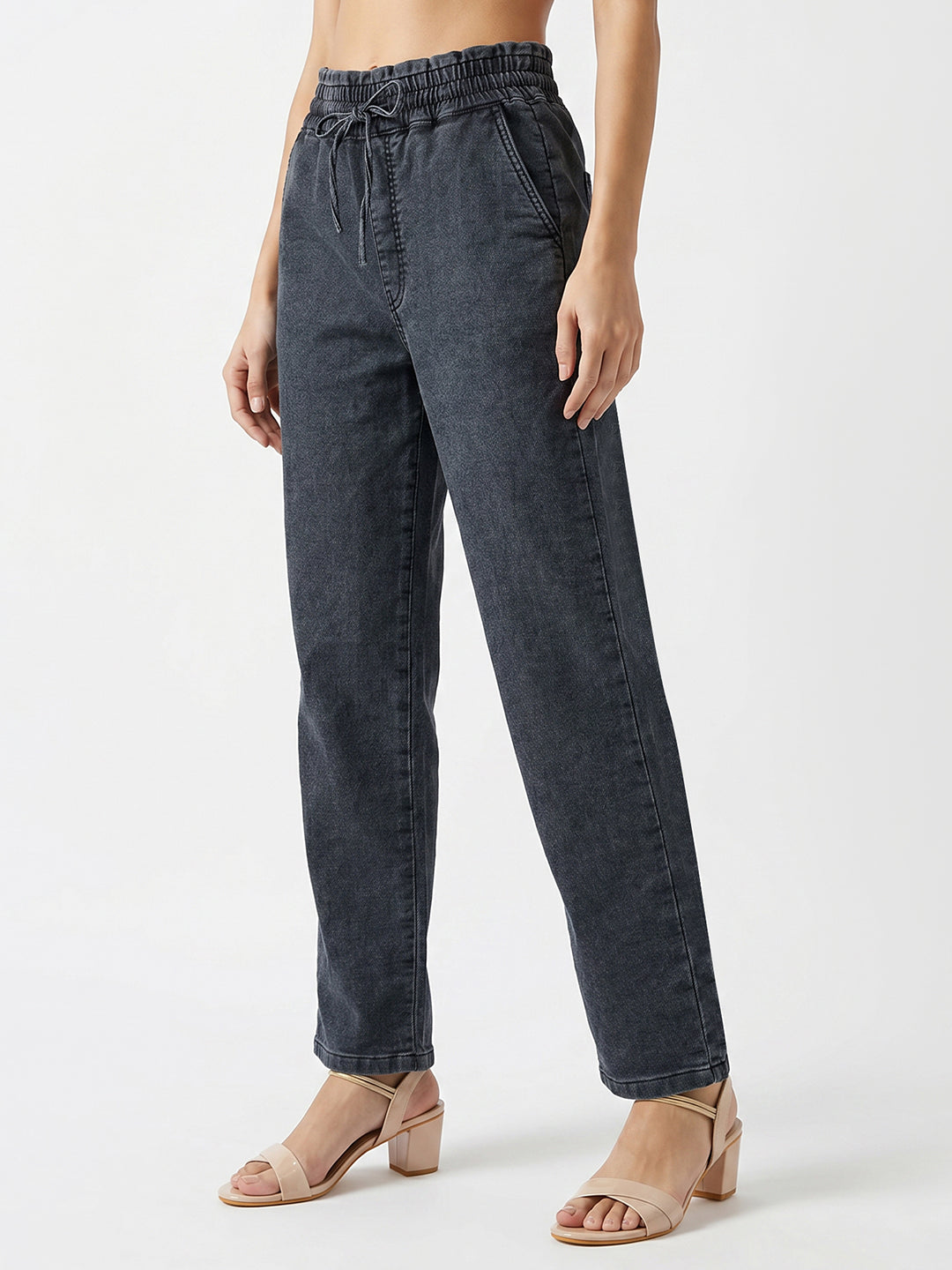 Women Dark Blue Mid-Rise Jogger