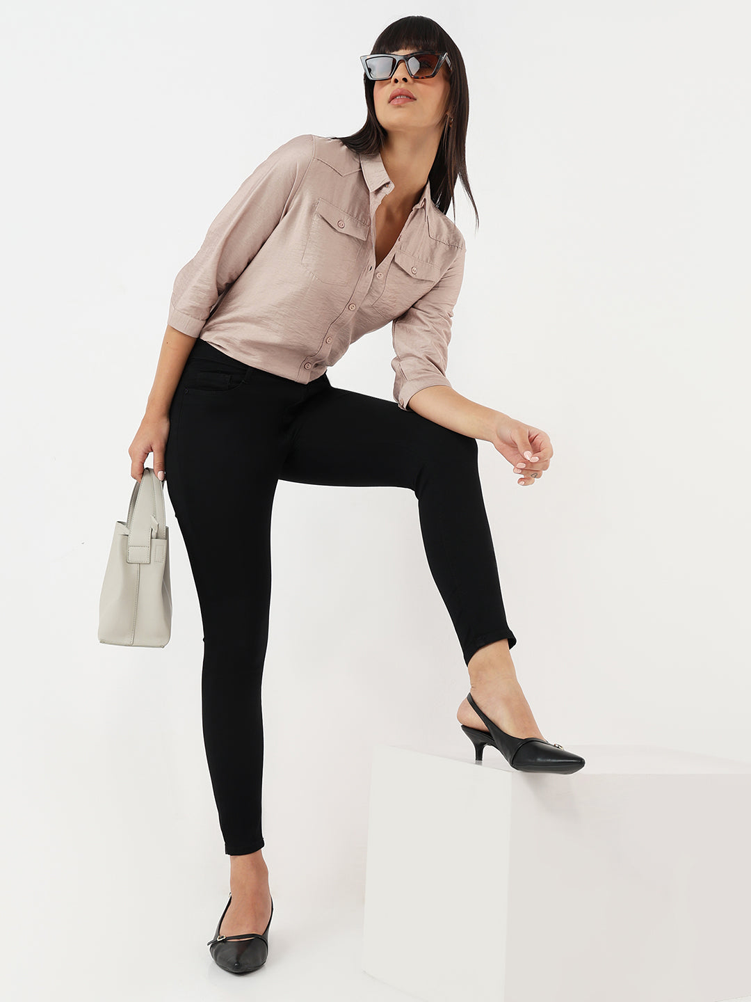 Women Black High-Rise Skinny Jeans