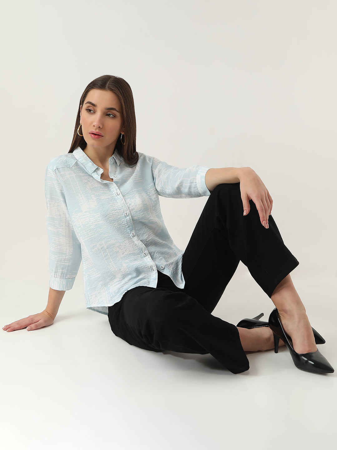 Women Abstract Sky Printed Shirt