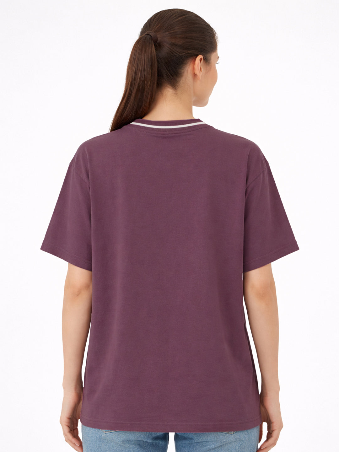 Women Mauve Oversized T-Shirt