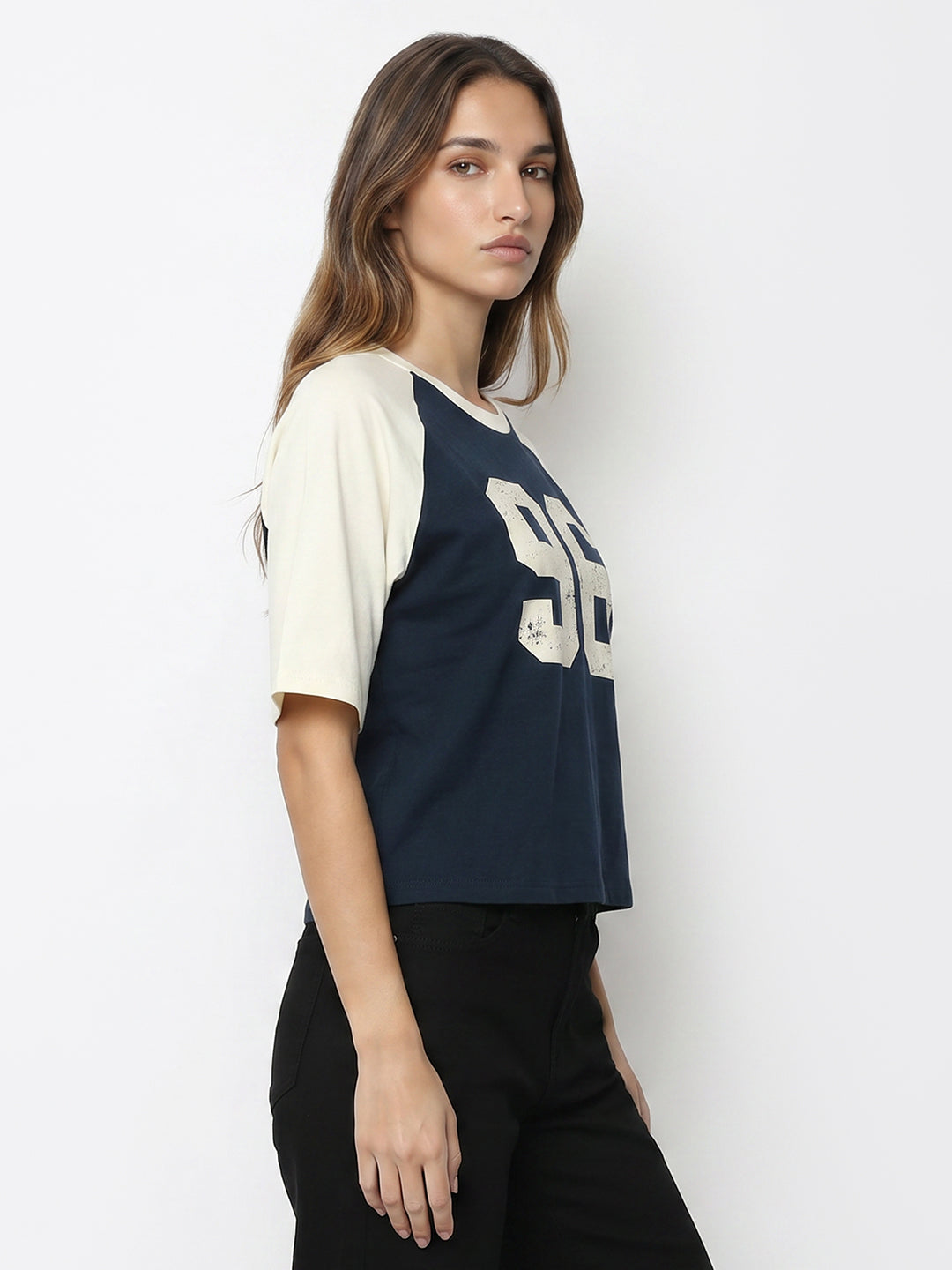 Women Airforce/Ivory Crop Tees