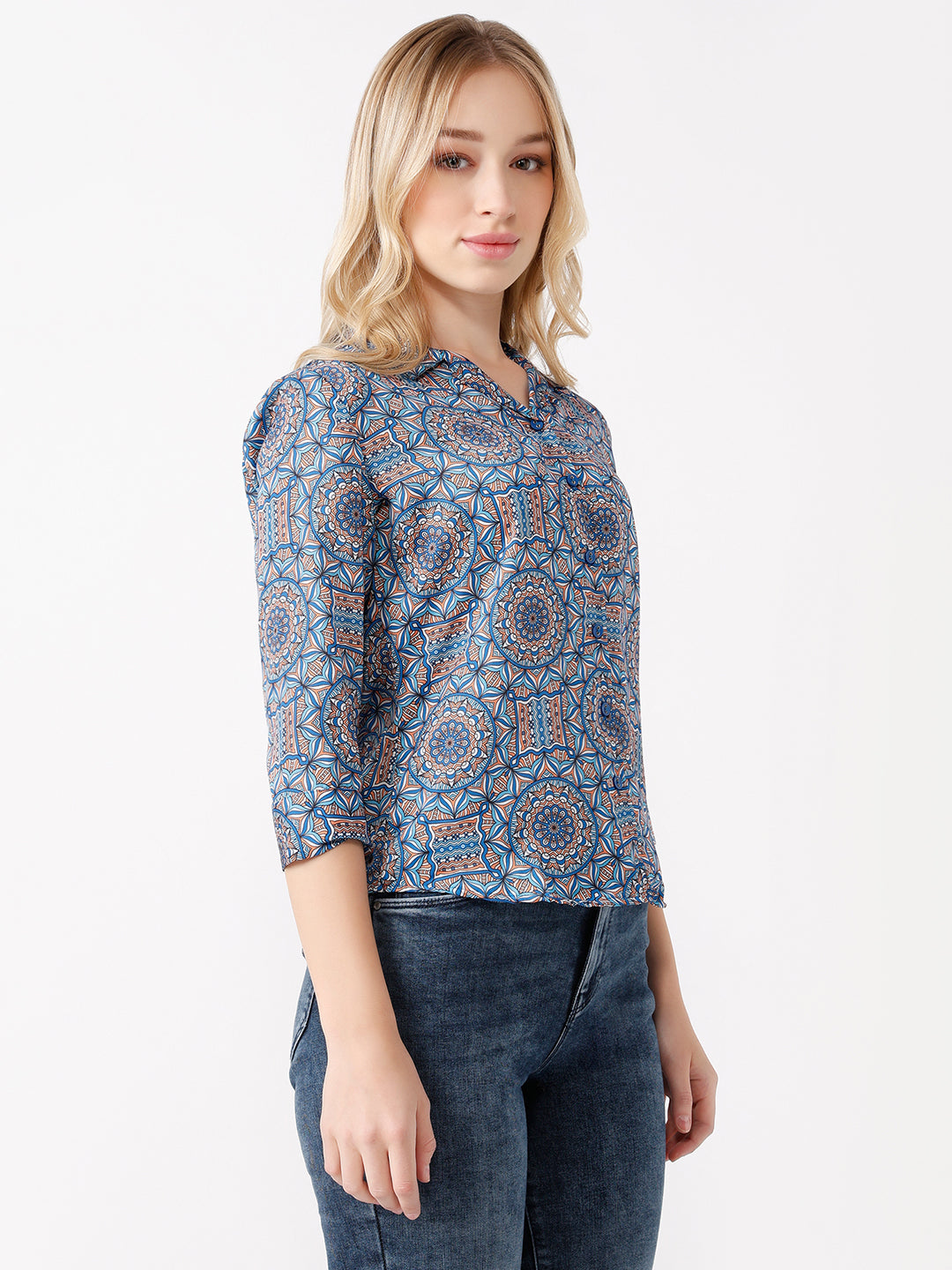 Women Kaleidoscope Print Shirt