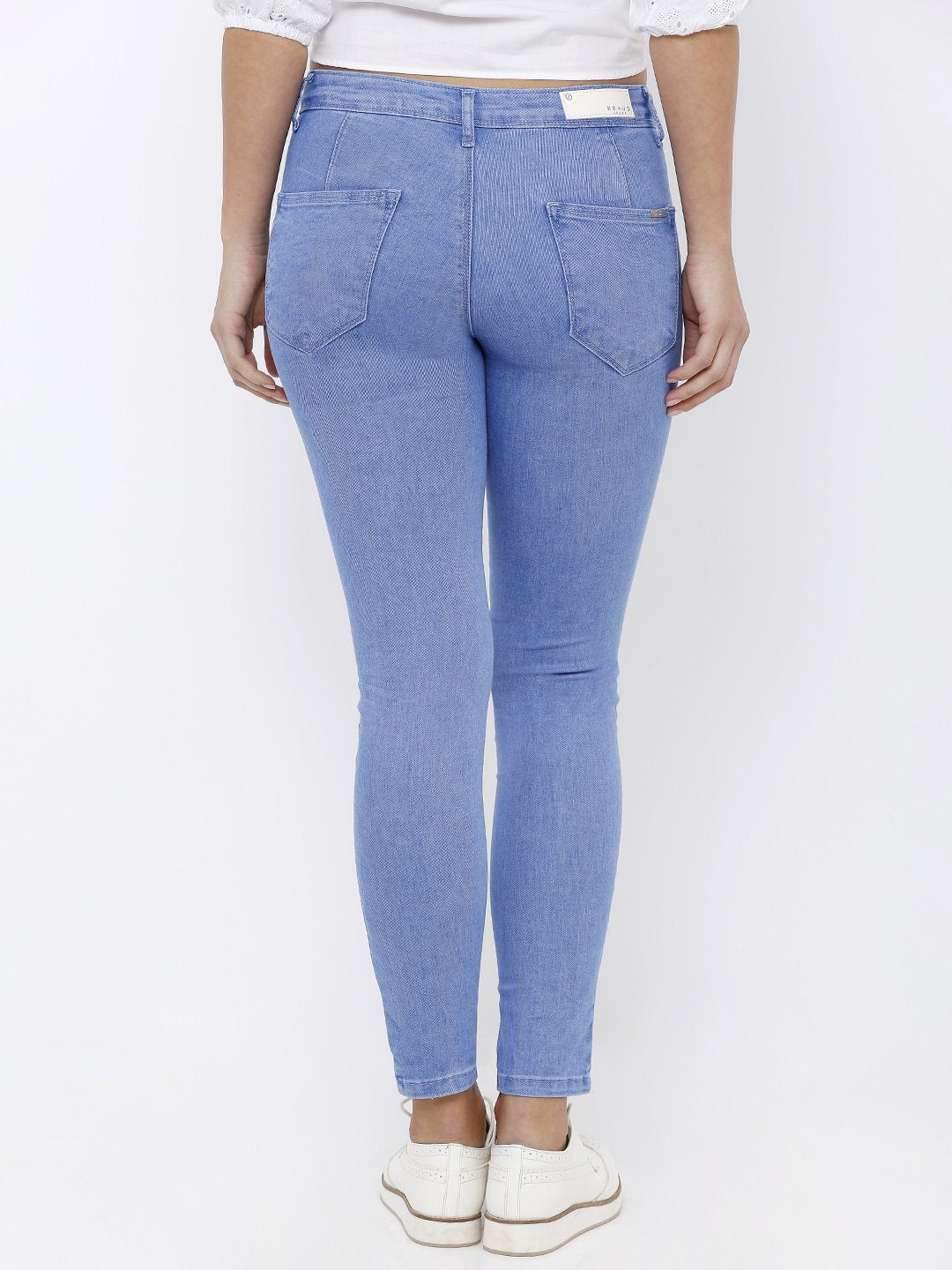 Women Blue High-Rise Crop Length Skinny Jeans