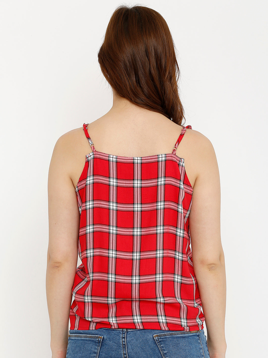 Women Red Slim Top
