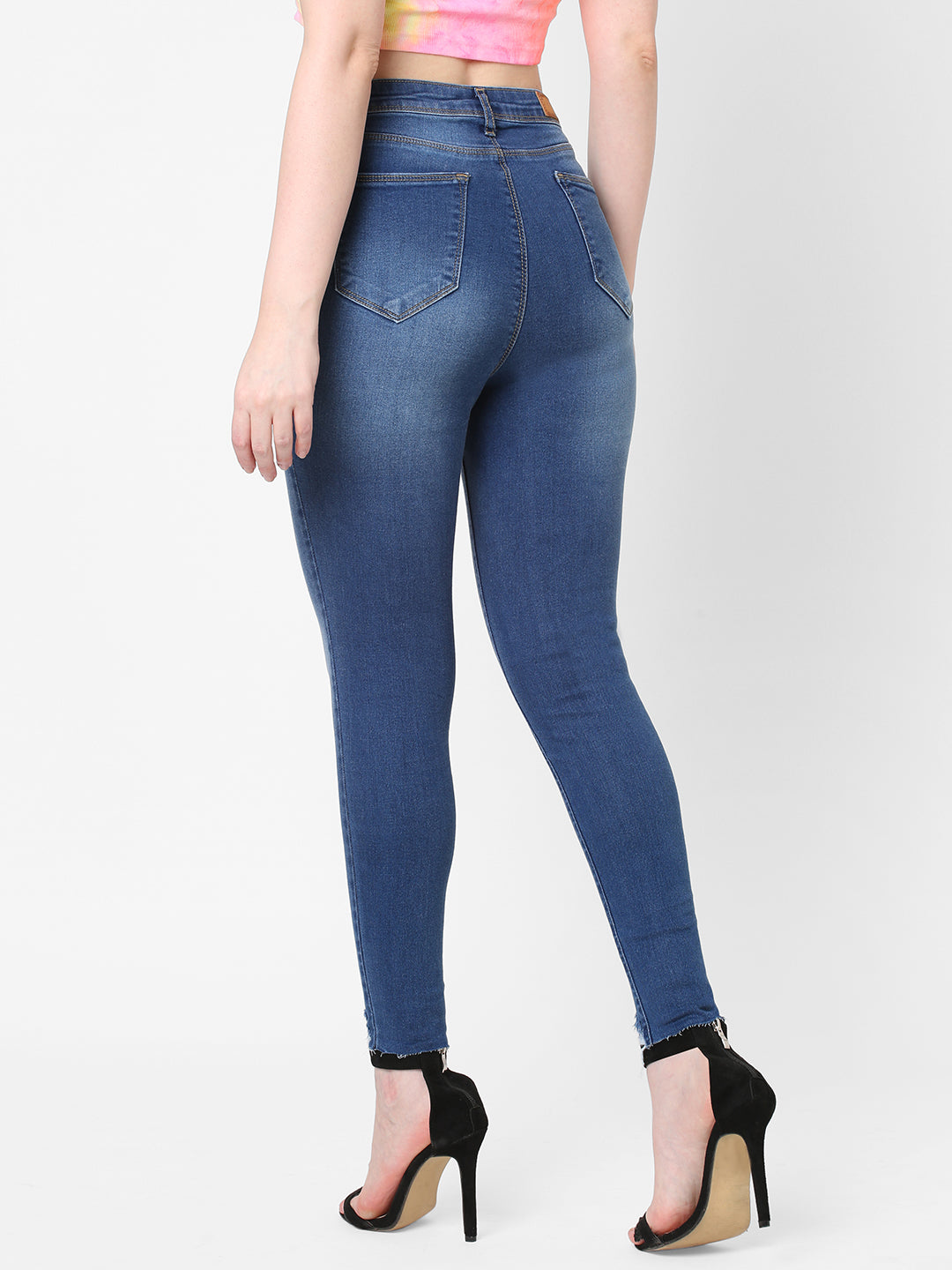 Women Blue Super High-Rise Super Skinny Jeans