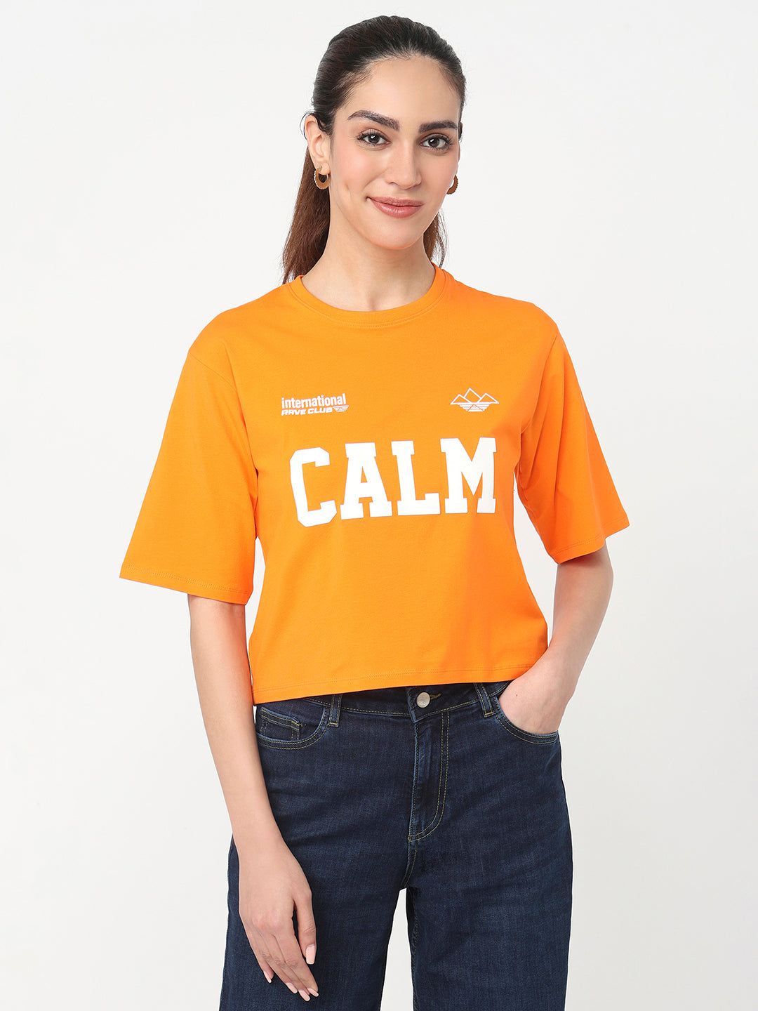 Women Autumn Glory Graphic Crop Tees