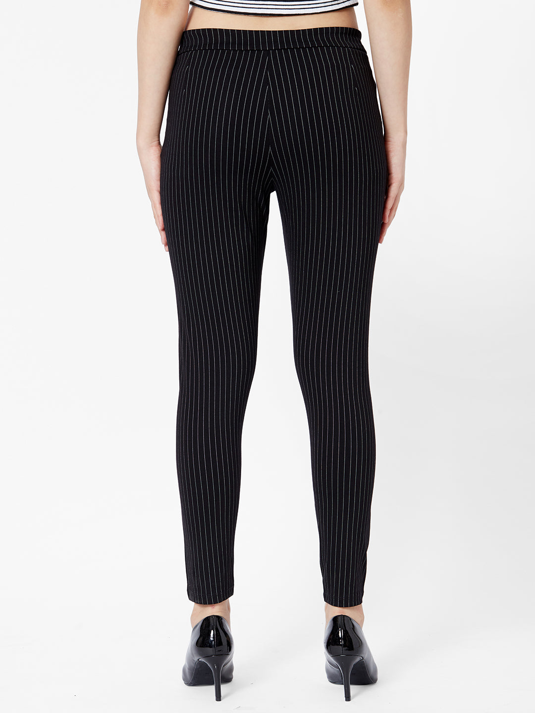 Women Black Slim Fit Treggings