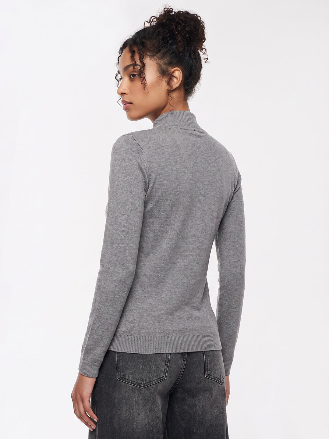 Grey Melange Flat Knit