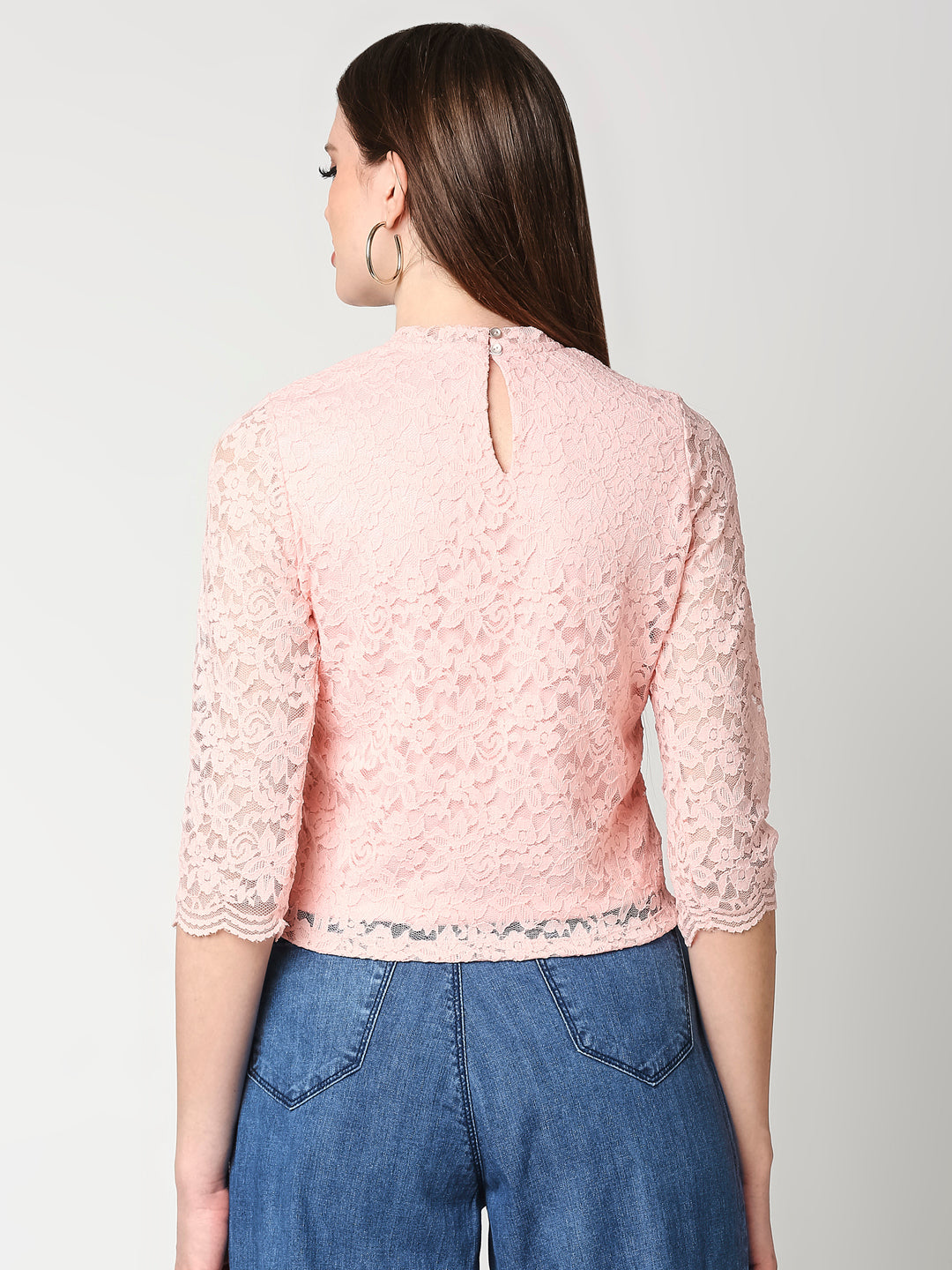 Women Peach Crop Top