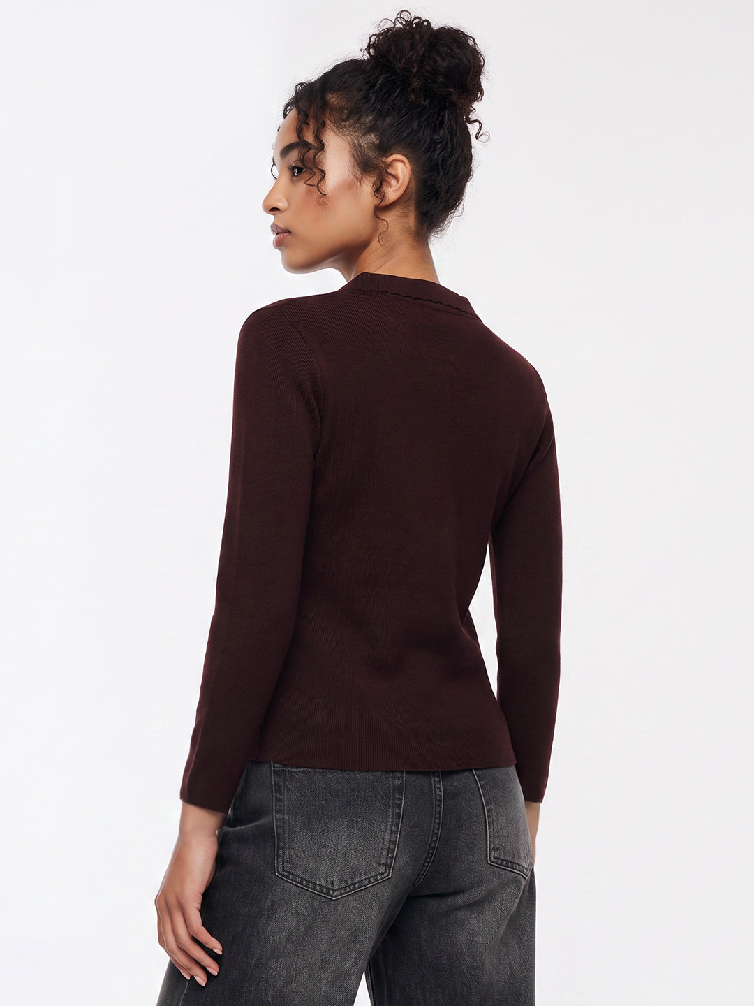 Wine Flat Knit