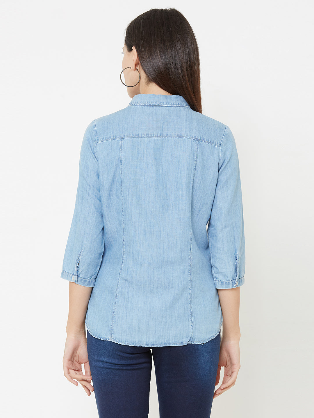 Women Blue Denim Shirt