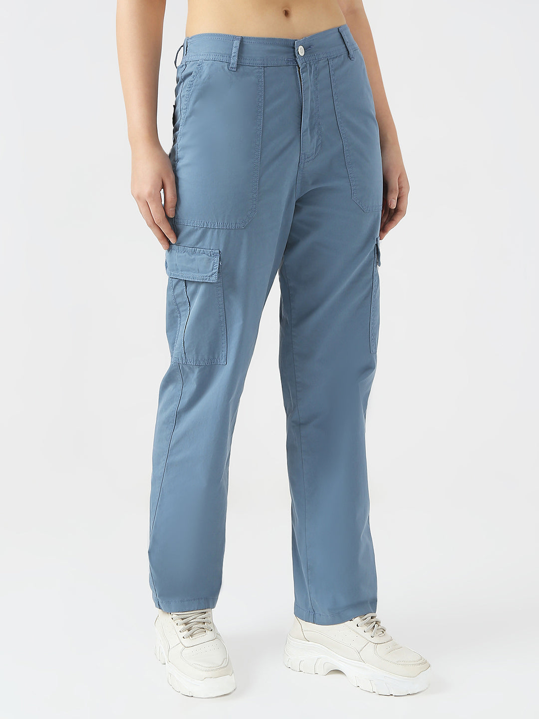 Women Bel Air Blue Mid-Rise Cargo